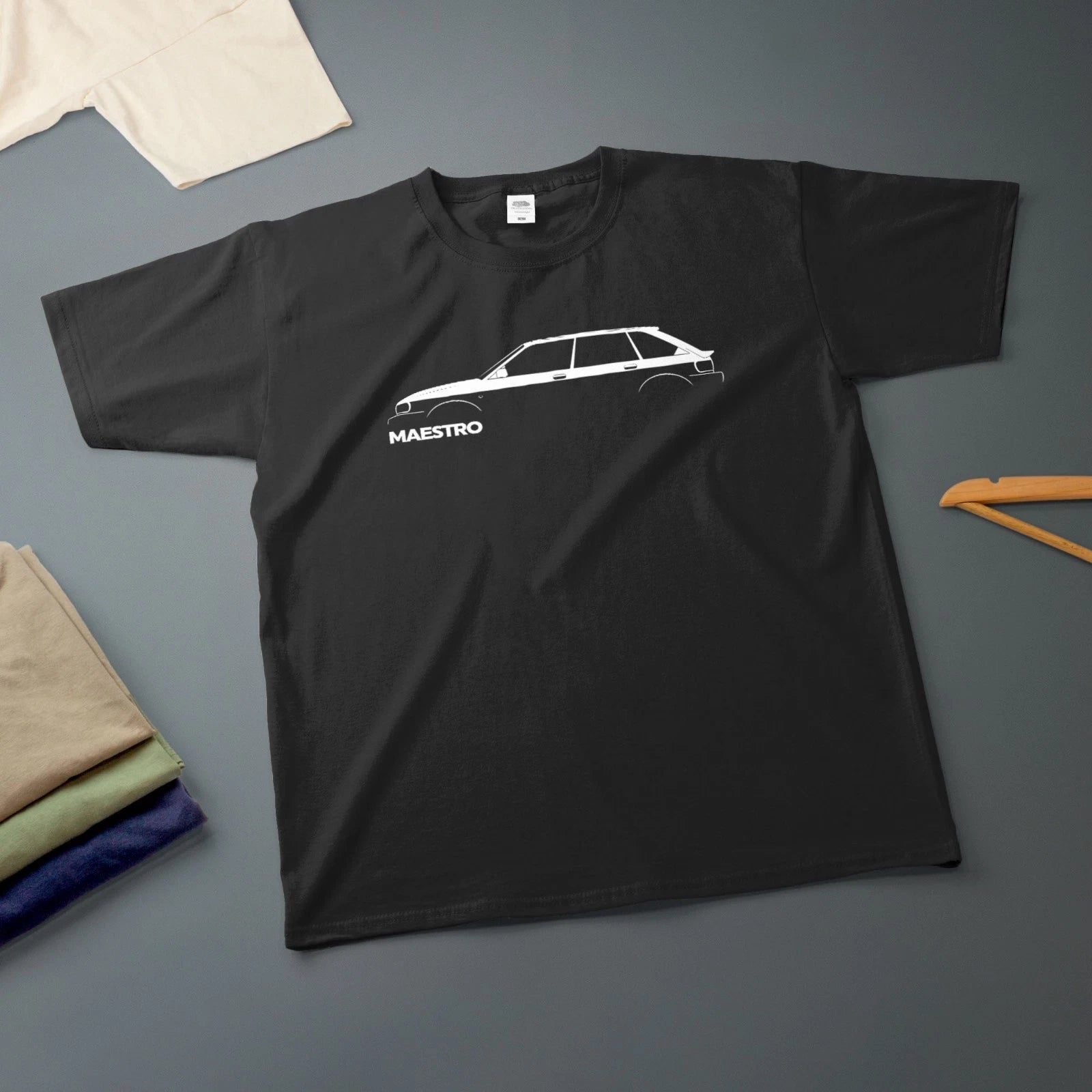 Austin Maestro T-Shirt Classic 80s British Hatchback Silhouette LICENSED PRODUCT