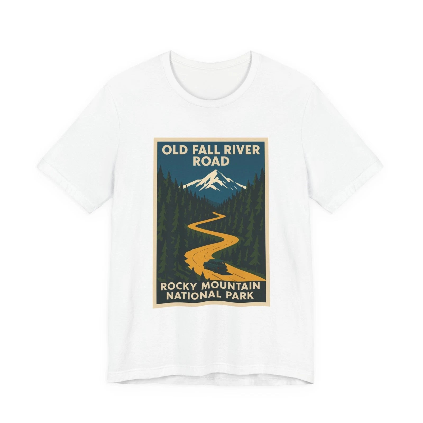 Old Fall River Road Tee Rocky Mountain National Park Vintage Poster T-Shirt