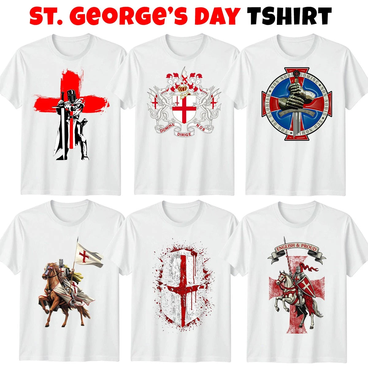 St George's Day Mens T-Shirt Kids England Lion Top British English Country Tee#8