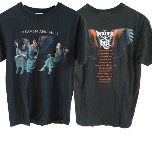 Retro Black Sabbath Heaven And Hell concert t shirt Canadian tour