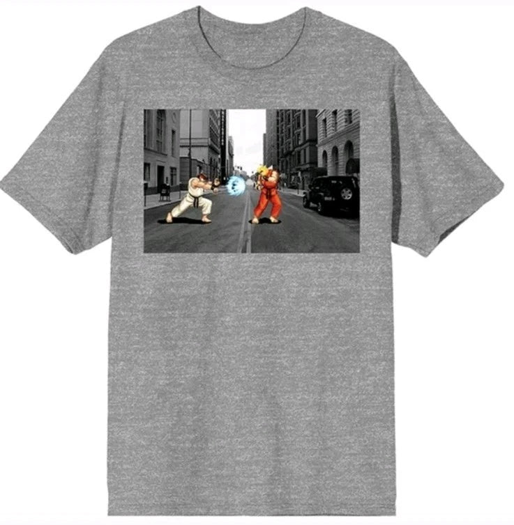 Street Fighter Ken and Ryu T-Shirt-NWOT, Large, Multicolor.