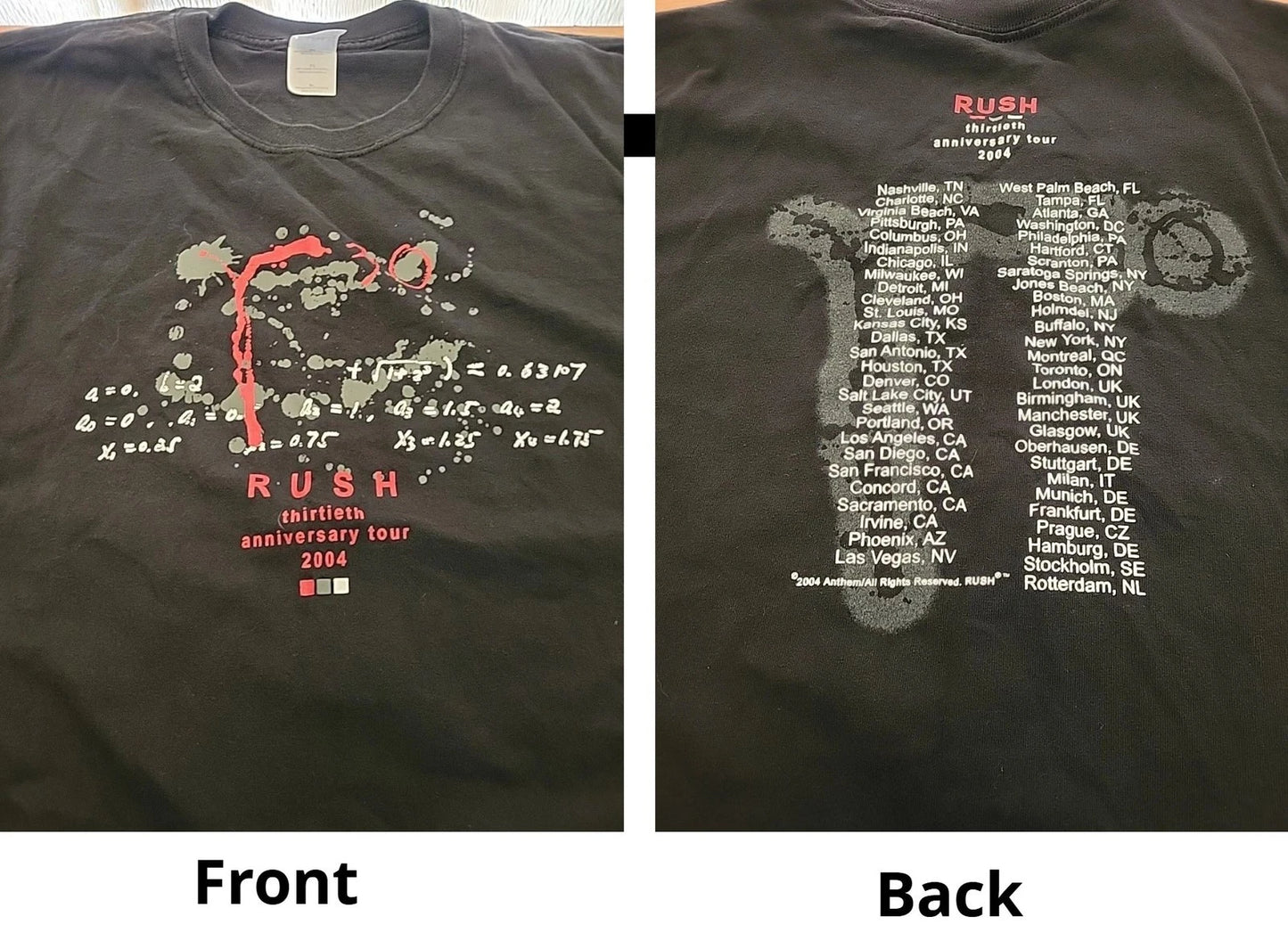 Rush R30 Tour Reprint T Shirt