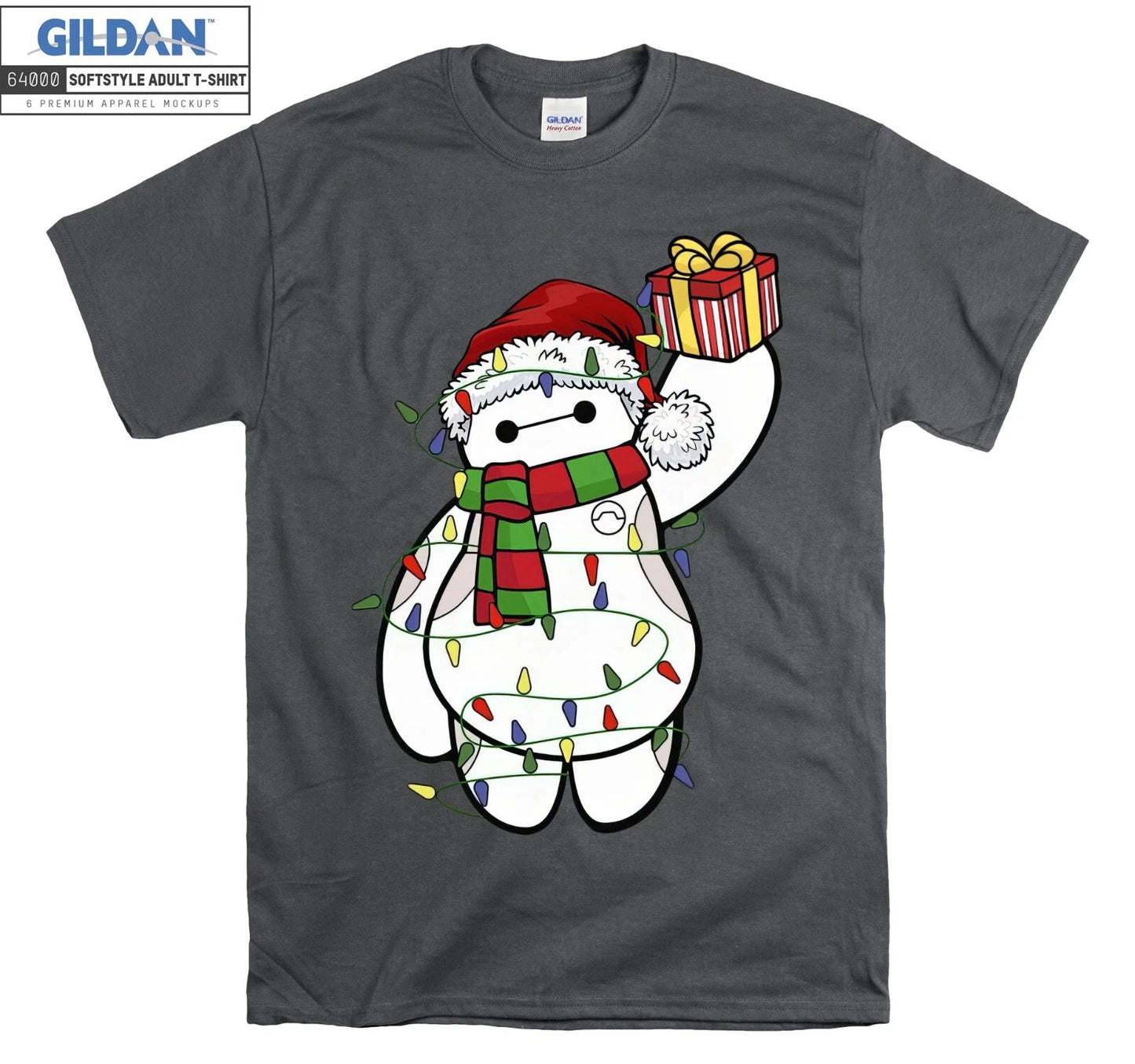 Big Hero 6 Baymax Christmas Lights Santa B Hoodie Tshirt Men Women Unisex AB225