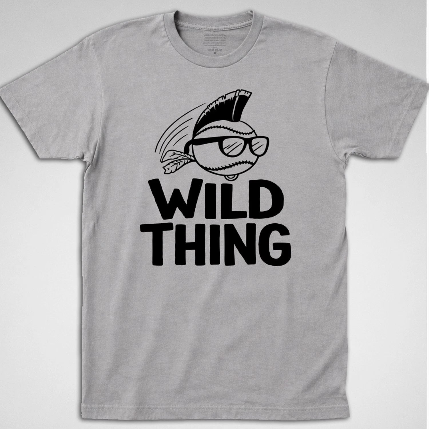 WILD THING Cleveland Indians T-Shirt major league Ricky Vaughn baseball 80s 1989