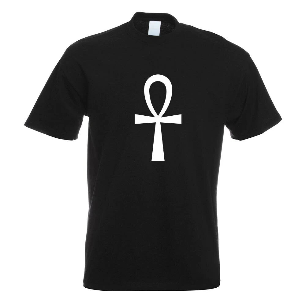 Ankh cross T-shirt motif printed fun shirt design print