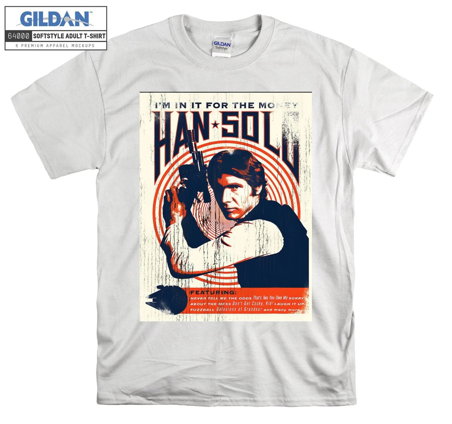 Star Wars Han Solo Im In It For The Money V Hoodie Tshirt Men Women Unisex AB836