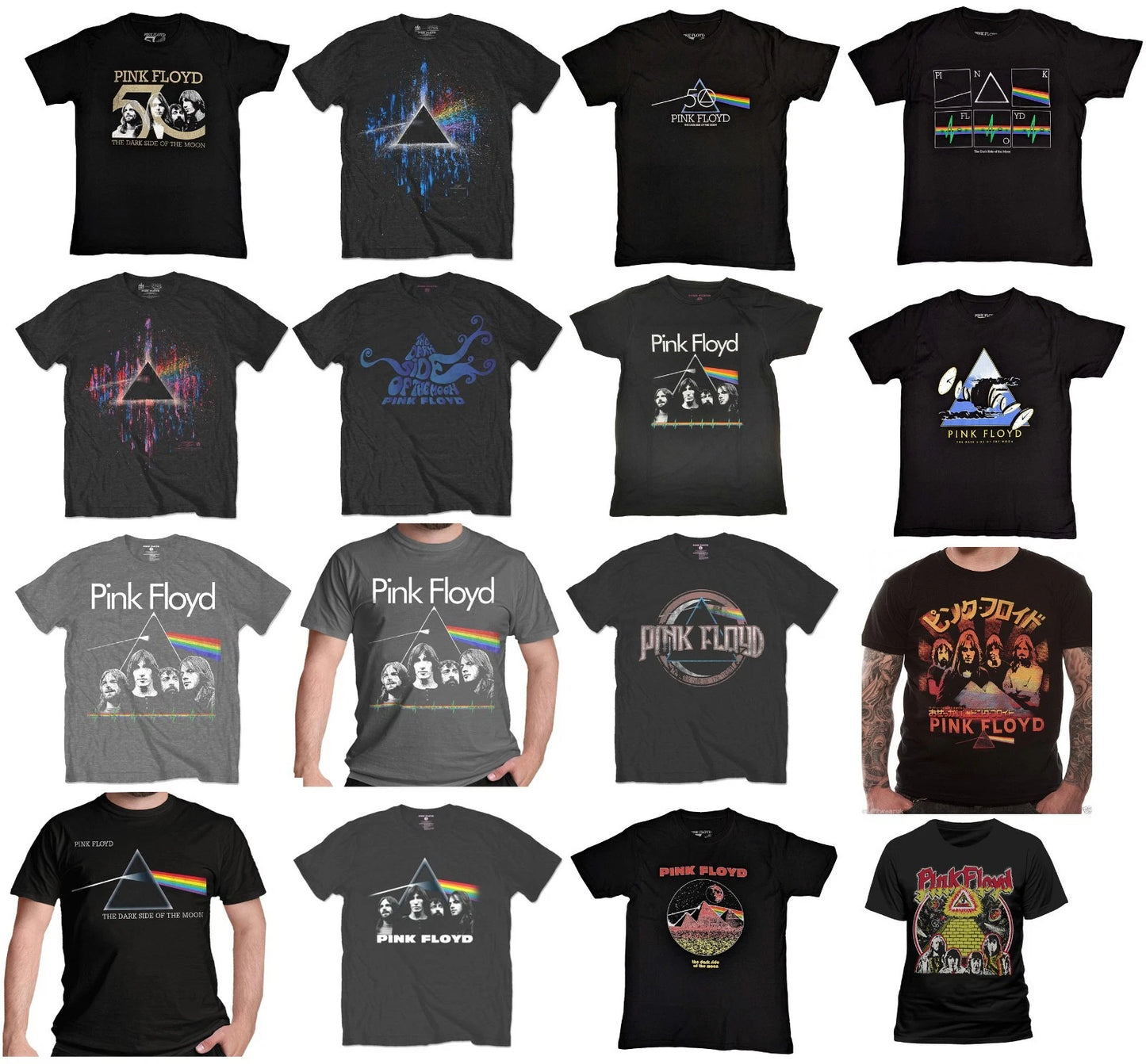 Official Pink Floyd T Shirt Dark Side Of The Moon 50th Anniversary New S to 5XL