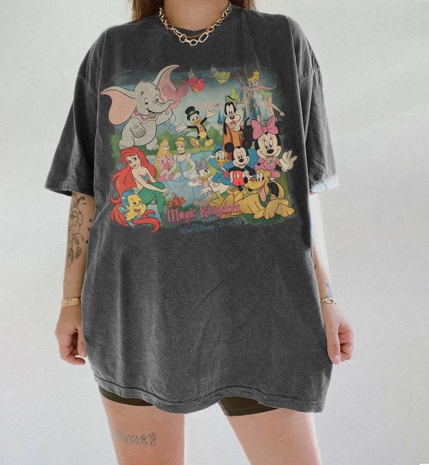 Retro Walt Disney World Shirt, Vintage 90’s Disney World Magic Kingdom Shirt, Di