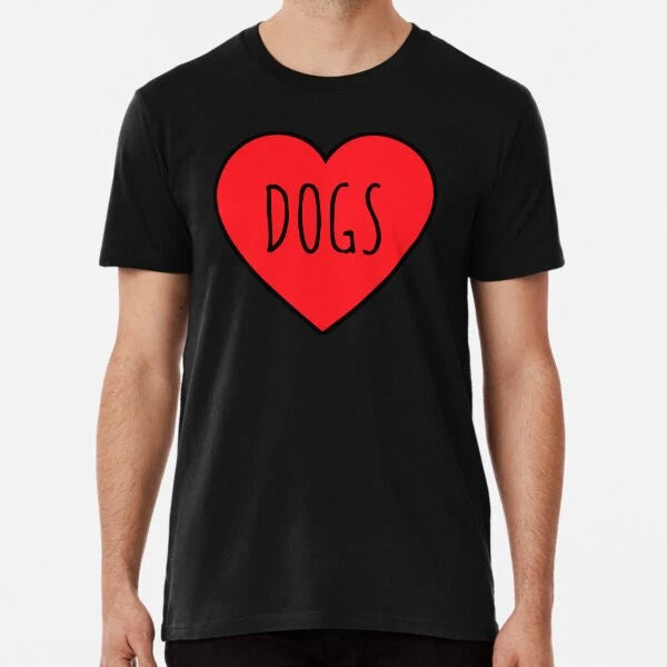 I Love Dogs Heart  Premium T-Shirt S to 5XL Made in the AU/USA T-Shirt
