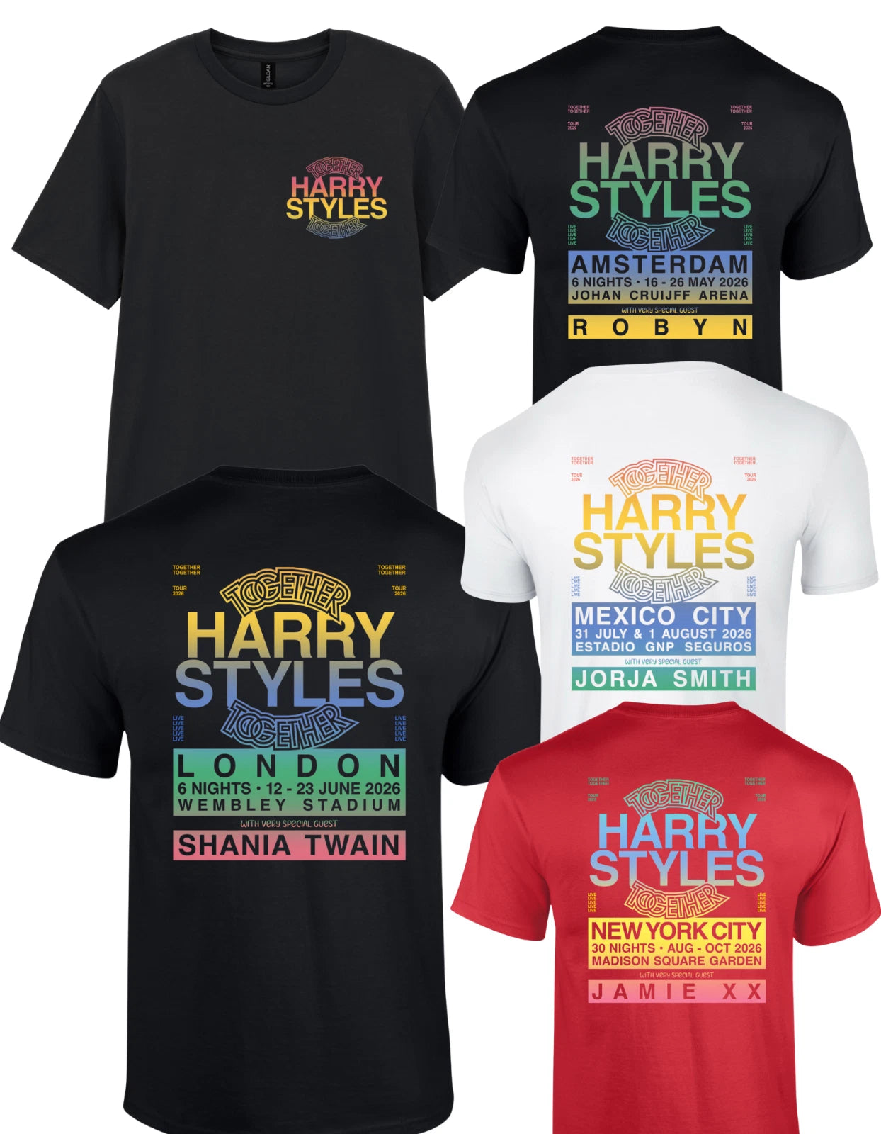 Printed T-Shirt Harry Styles Together Tour Tee Unisex Kids Teen Adult Boys Girls
