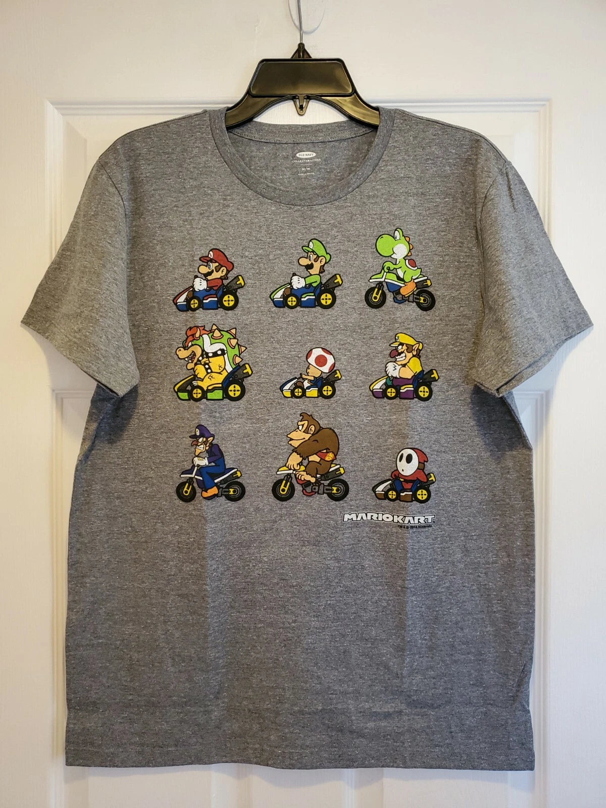 New Super Mario Kart Characters & Vehicles Mens Medium Soft Comfy Gaming Tee