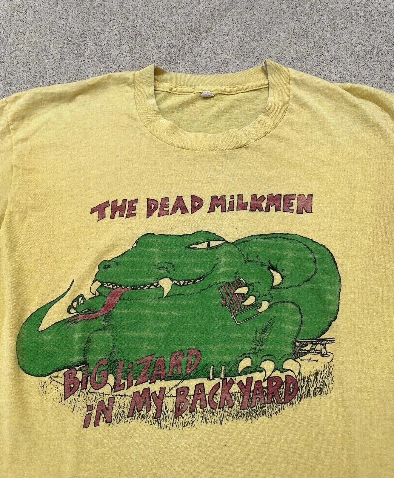 Vintage 80s The Dead Milkmen Big Lizard In My Backyard T-Shirt Unisex S-5XL