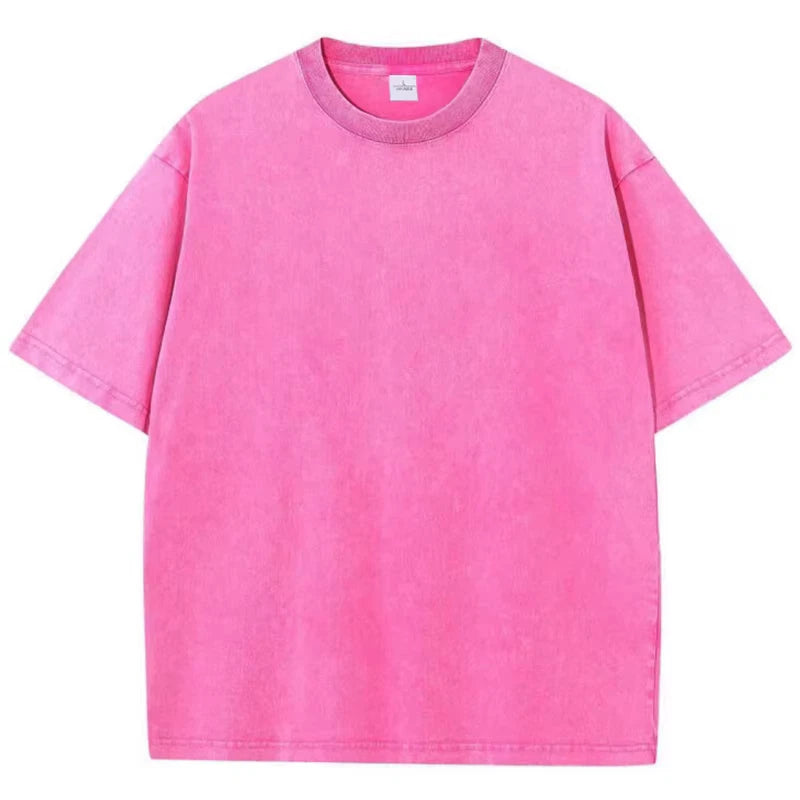 Men's Plus Size Acid Faded T-Shirt Cotton Oversized Y2K Retro Unisex Top S-2XL