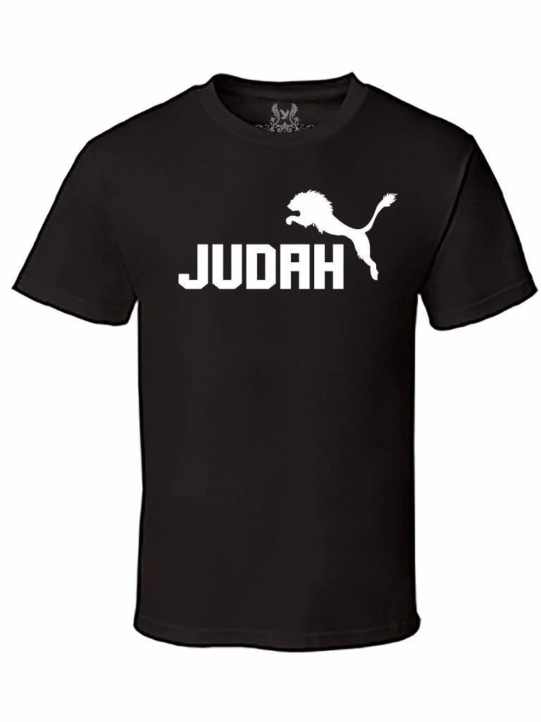 Mens Printed Lion of Judah Christian Jesus God Bible Love Cross Cotton T-Shirt
