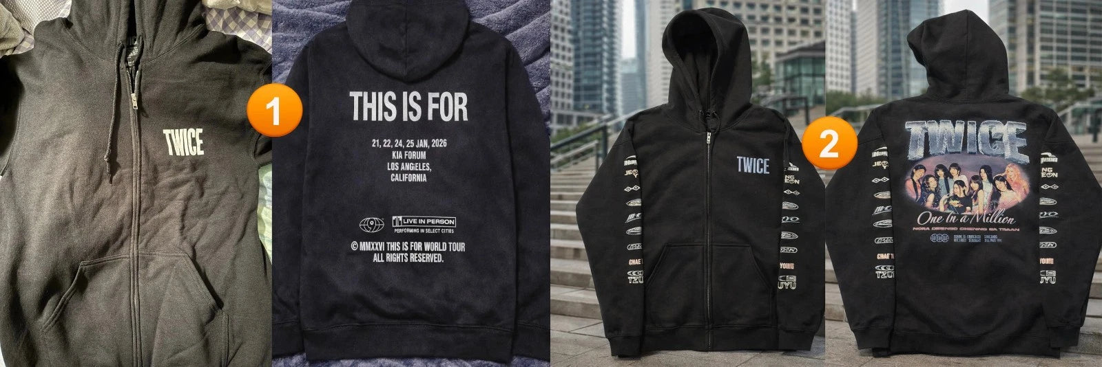 SALE! TWICE This Is For 2026 Tour LA Pop-up Zip Hoodie
