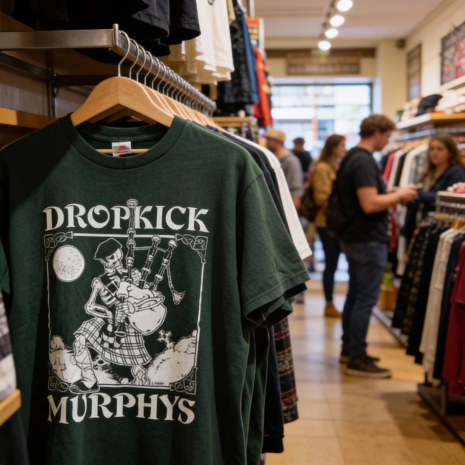 90s Dropkick Murphys Band Short Sleeve Forest Green T shirt Unisex S-5XL