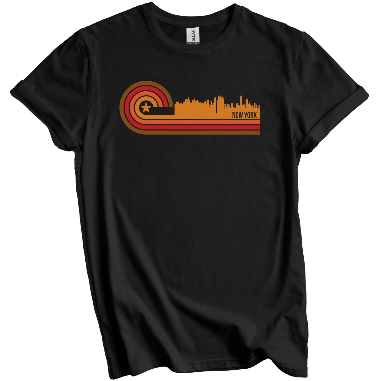 Retro Style New York New York Skyline T-Shirt