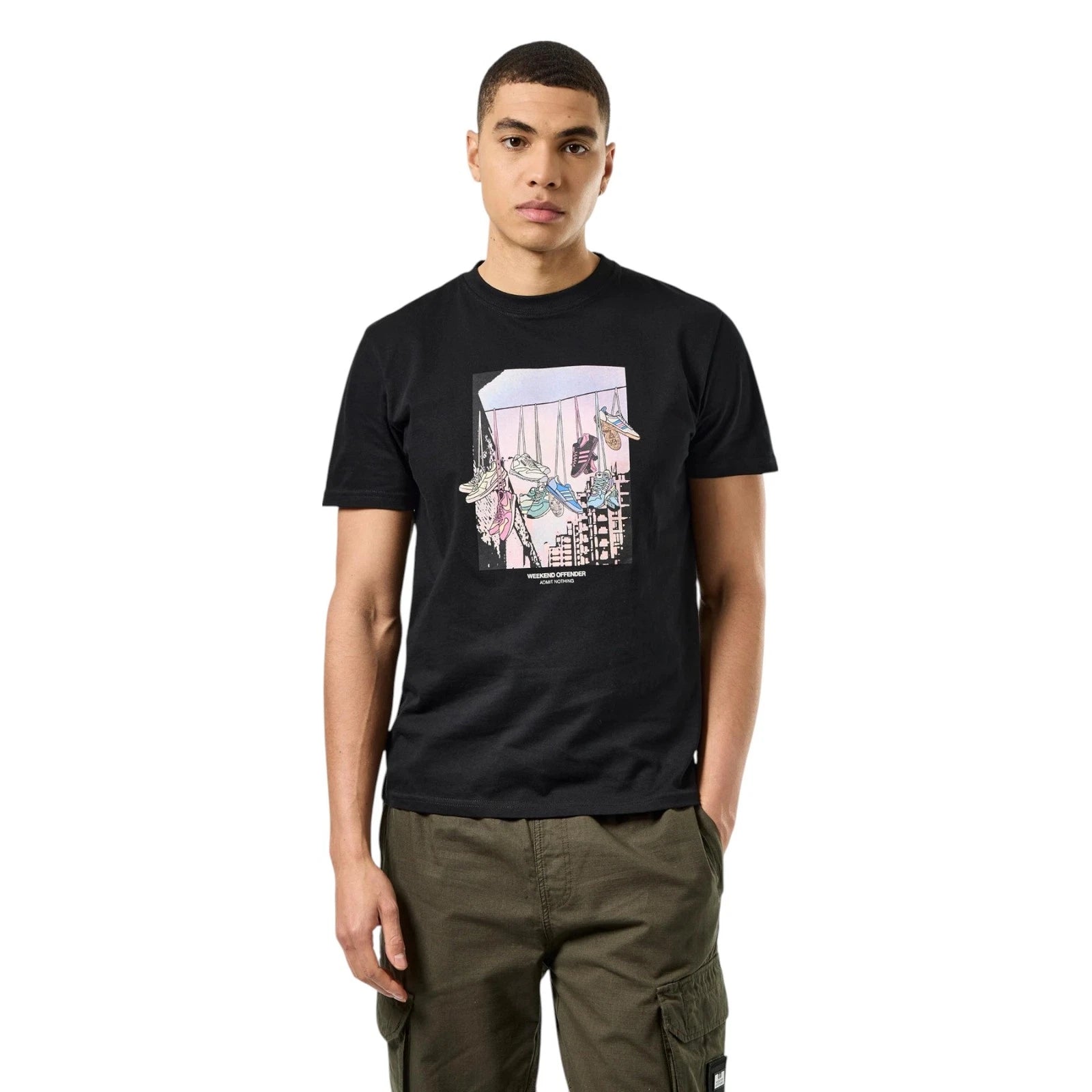Weekend Offender Mens T Shirts Turf Wars Crew Neck Graphic Cotton Summer New