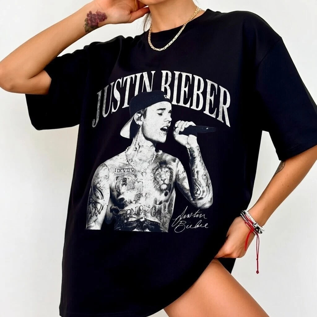 Vintage Pop Star Concert Tour Style T Shirt Retro Music Fan Tee