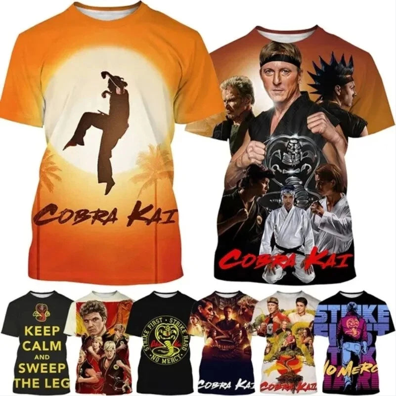 Cobra Kai Karate Cosplay 3D Print Women Men Short Sleeve T-shirt Tops Casual