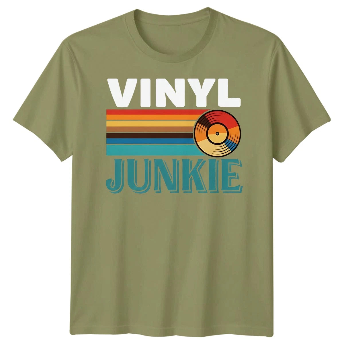 Vinyl Junkie Vinyl Records Music Mens T-Shirt Womens Graphic Tee