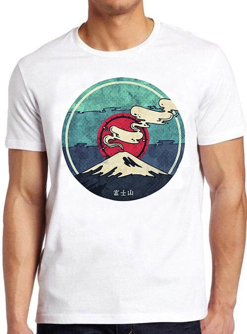 Fuji T Shirt Fuji-san Mount Japan Iconic Volcano Tokyo Cool Gift Tee 459