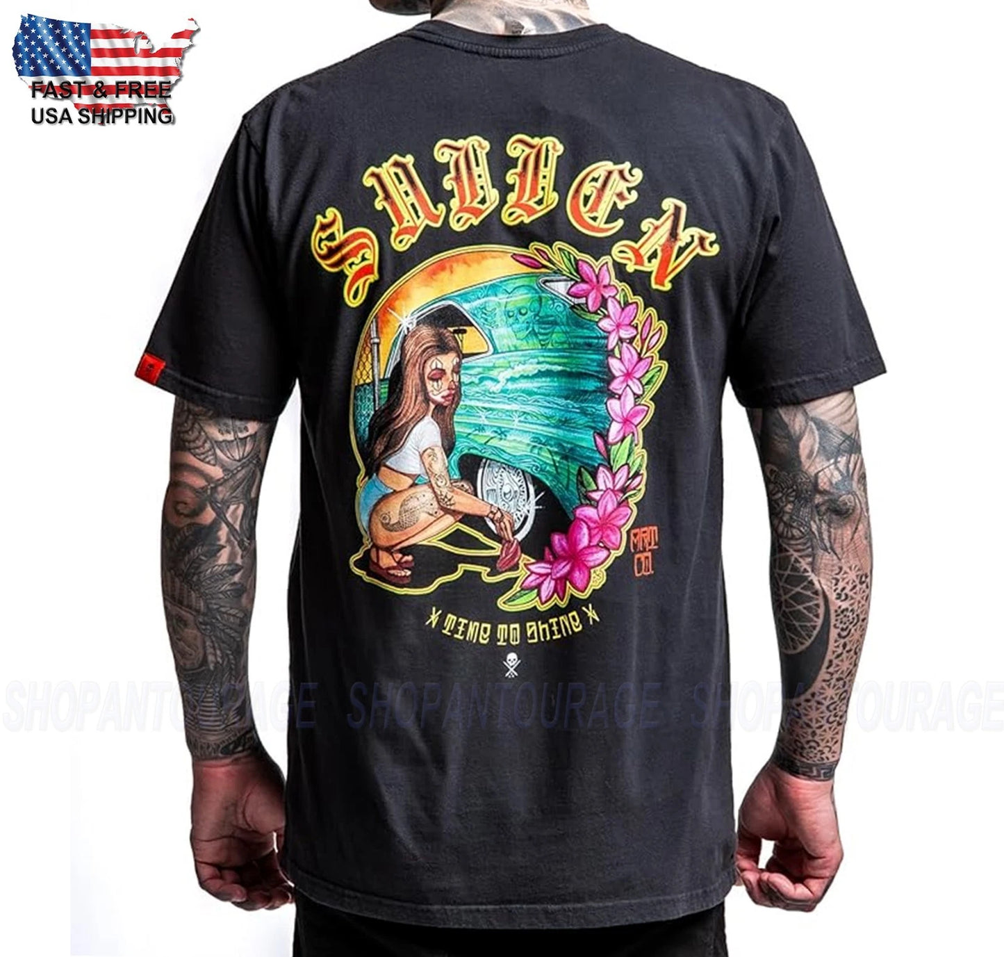 Sullen Art Collective Time To Shine Premium SCM8221 Short Sleeve T-shirt For Men