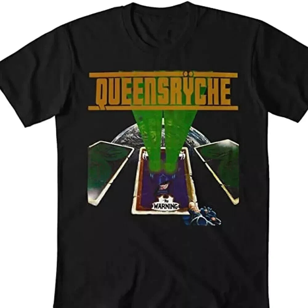 Queensryche Warning Black T-Shirt All Size