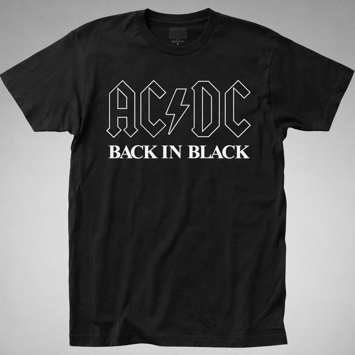 ACDC Back In Black T-Shirt Band Merch Classic Rock Vtg Retro Hard Rock Tee hell