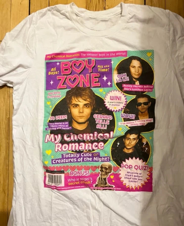 NEW!!! Vtg My 1Chemical 1Romance MCR Boy Zone T-Shirt Unisex Fan Gift S-5XL