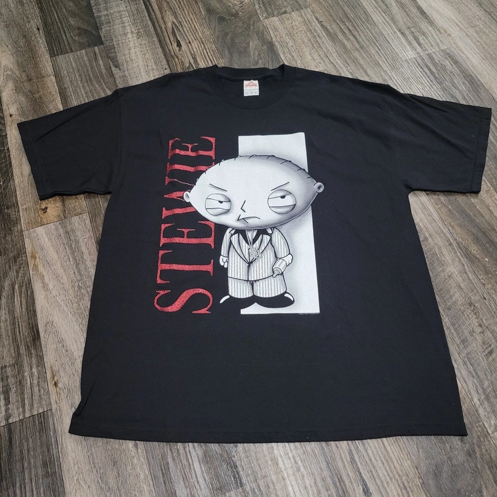 Y2K Vintage Stevie Griffin Swag Scarface Parody Family Guy Tee Shirt Size XL