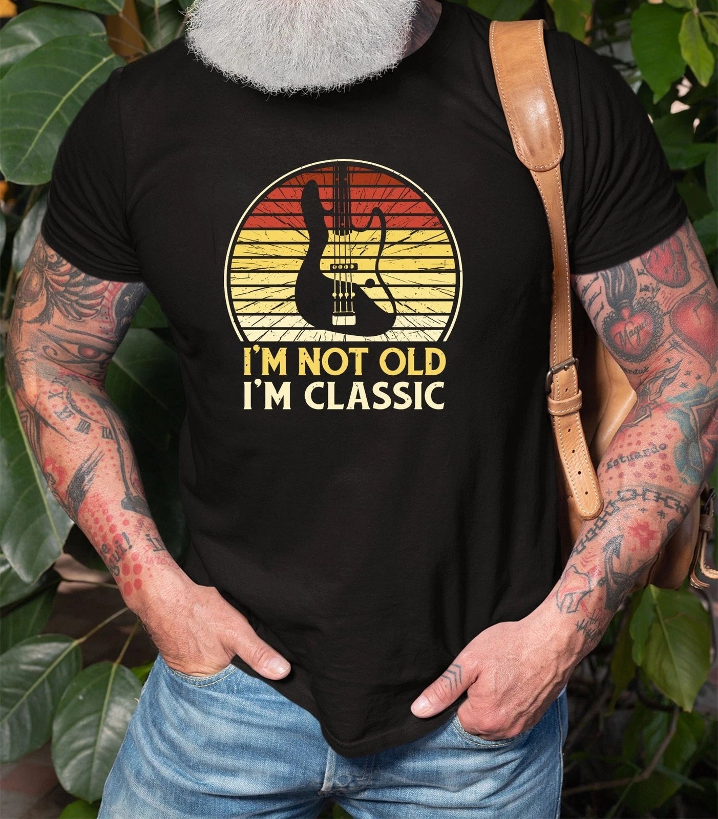 Bass Player T Shirt , I'M Not Old I'M Classic , Funny Guitar Retro vintage style