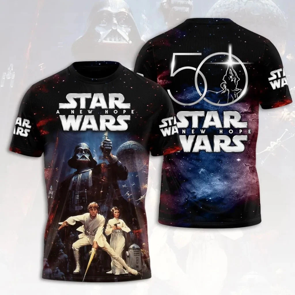 Star Wars 50th Anniversary 1977-2027 A New Hope T-shirt 3D Apparel