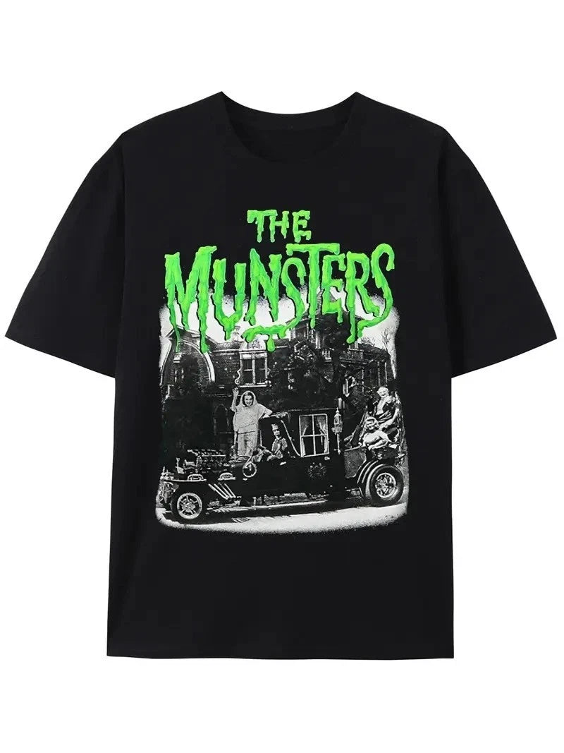 Meet the Munsters Vintage B-Movie Monster Halloween Unisex T Shirt S-5XL Q6123