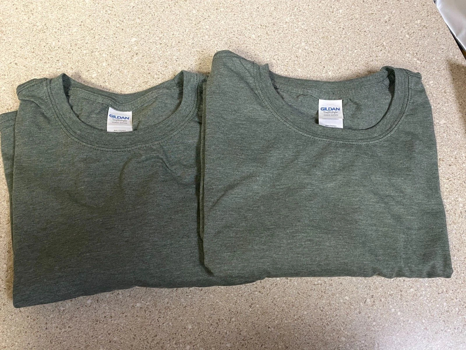 Pack of 2, Foliage Green Gildan Soft Style S/S T-Shirts - Large