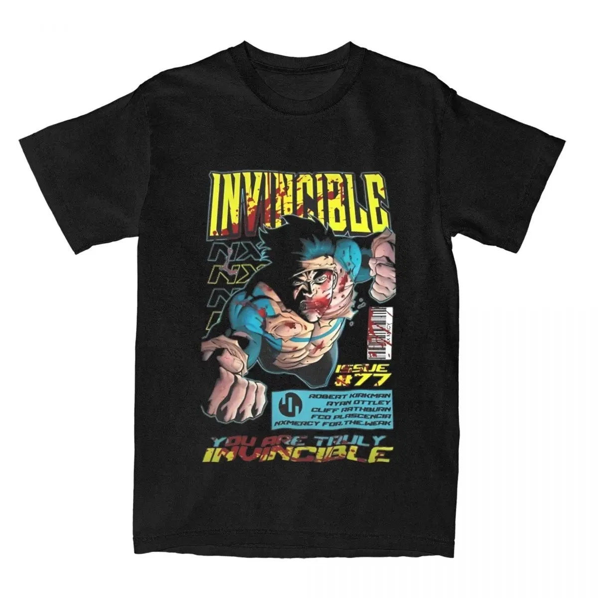 Invincible T-Shirt Cartoon Series Cotton Graphic Print Unisex Tees Invincible
