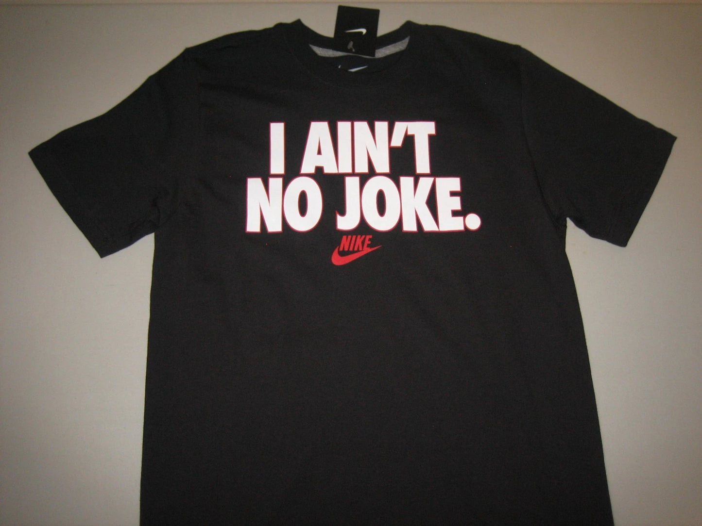 Nike "I Ain't No Joke" T-Shirt Black/White/Red T-Shirt Men's Medium Large XL