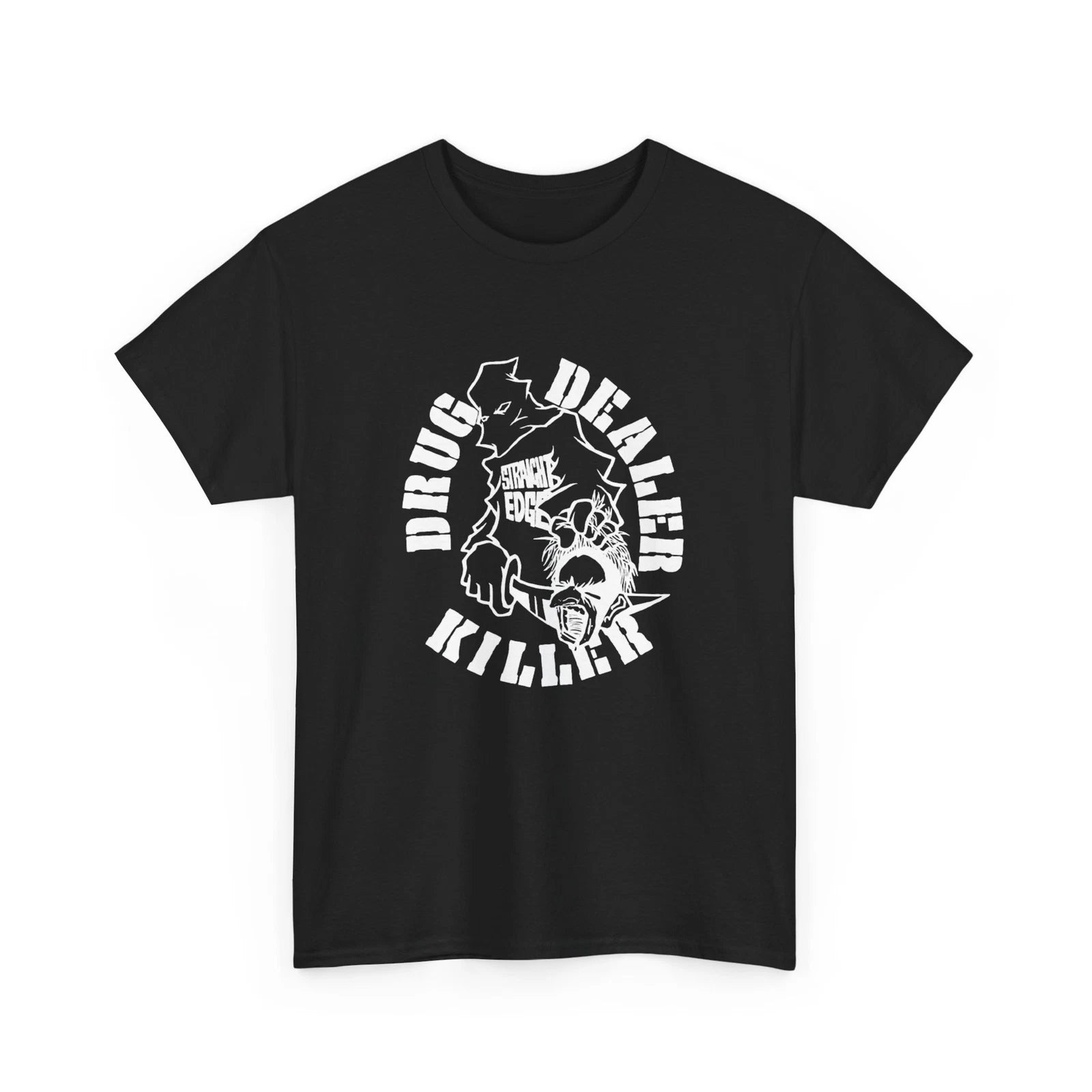 Drug Dealer Killer Straight Edge Hardcore 90s HxC HXX DARE Drug Free T-shirt