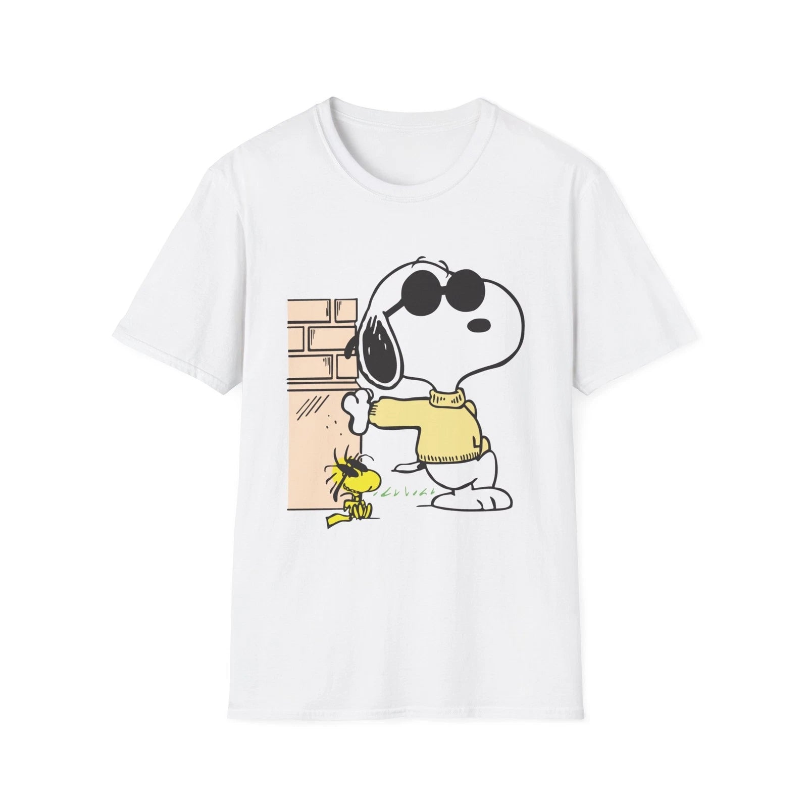 Snoopy and Woodstock Graphic T-Shirt | Retro Peanuts Cartoon Tee Shirt