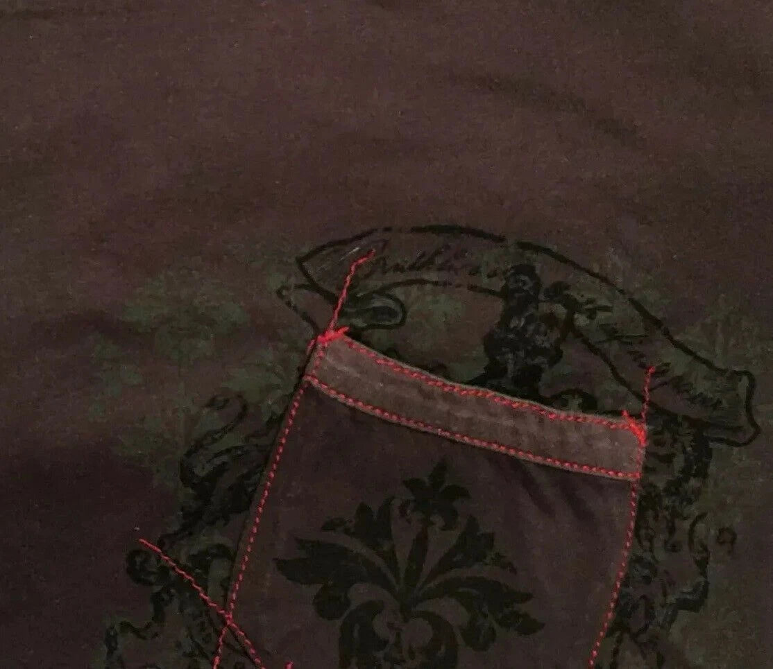 Urban Hip INDIGO STAR Grey Black T-shirt, Red Stitching, Men’s M