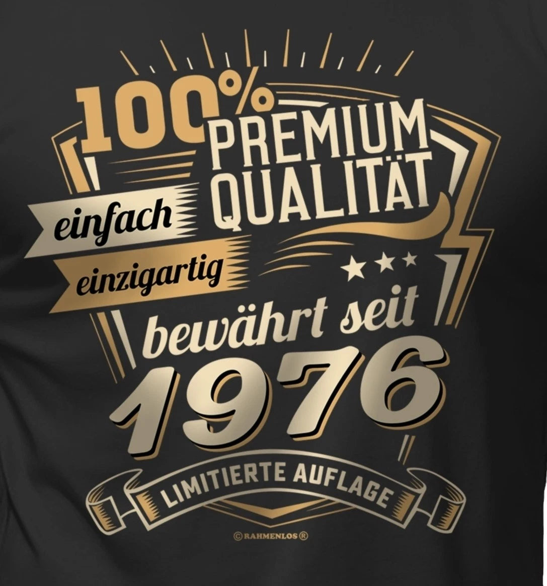 50th Birthday Mens T-Shirt Premium Quality 1976 Funny Sayings Shirts Men