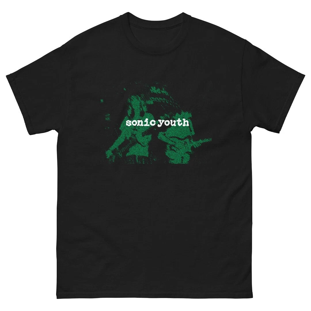 Sonic Youth band tee printed on 100% cotton men's Gildan 5000.