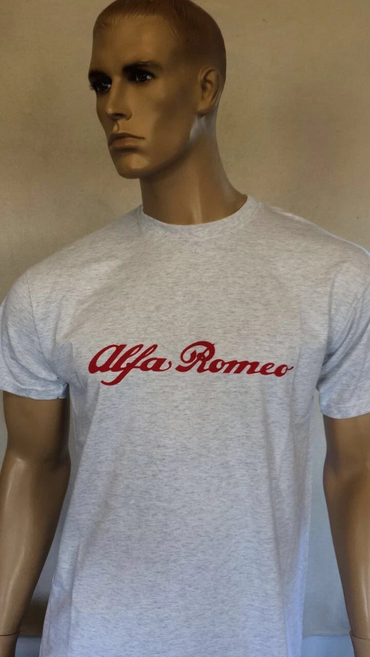 ALFA ROMEO RETRO CAR LOGO T-SHIRT- CLASSIC ITALIAN CAR BADGE (NEW, 100% COTTON)