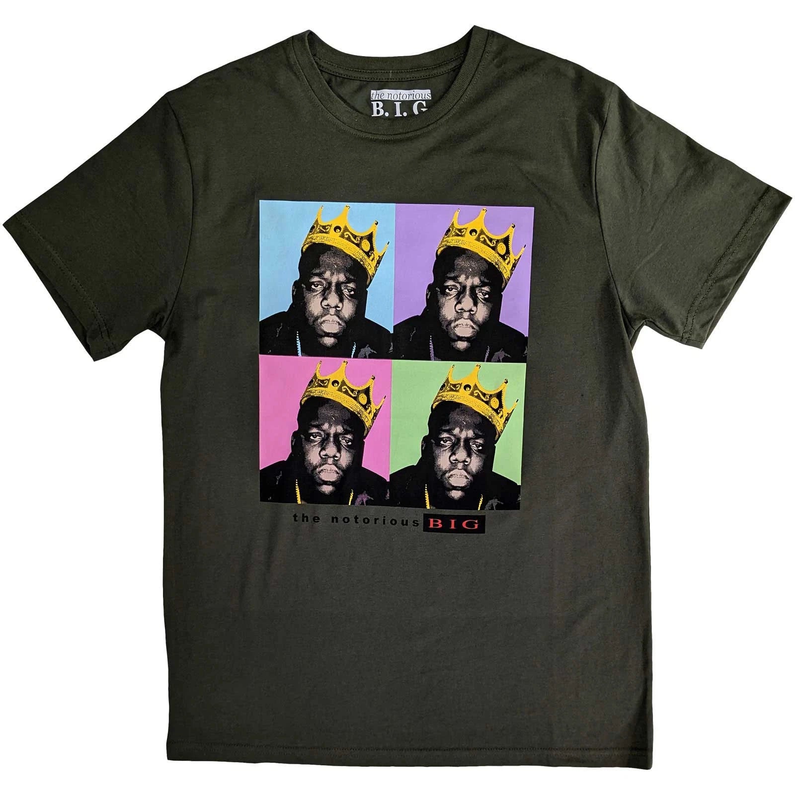 Biggie Smalls Crown Pop Art Licensed Men's T-Shirt