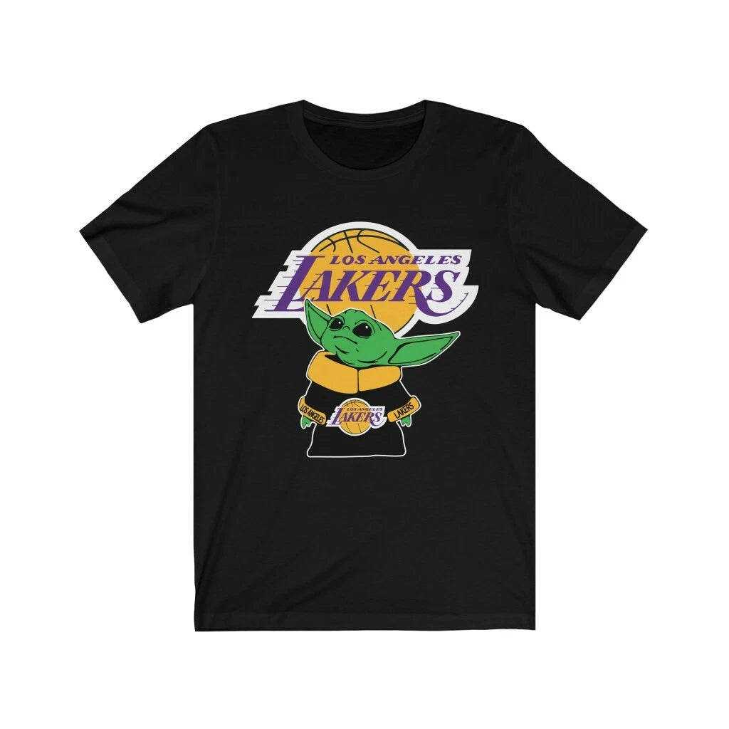 Baby Yoda-Los Angeles Lakers Unisex T-shirt-Star Wars-The Mandalorian