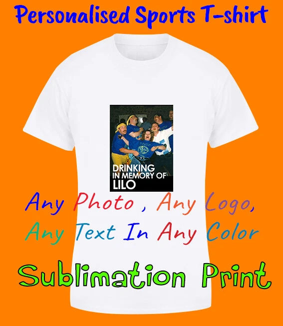 Personalised / Plain Sports Breathable Tshirt - Image Logo Full colour print