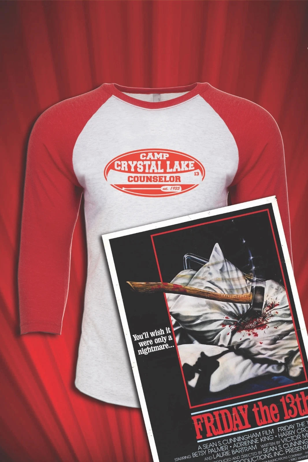Camp Crystal Lake Vintage Tee T-SHIRT Friday the 13th UNISEX SM-XXL