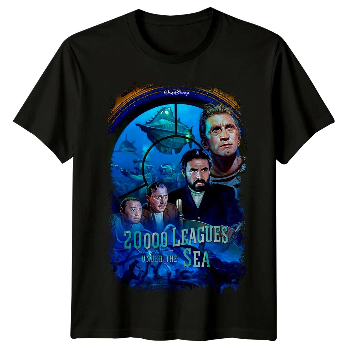 20,000 Leagues Under the Sea (1954) Movie Poster Inspired T-Shirt Retro 80s Tee