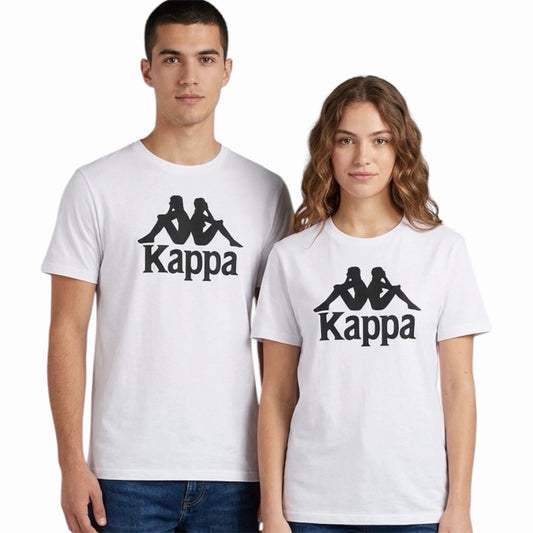 $50 KAPPA White ESTESSI Regular Fit Short Sleeve Logo T-SHIRT Soccer Jersey NWT
