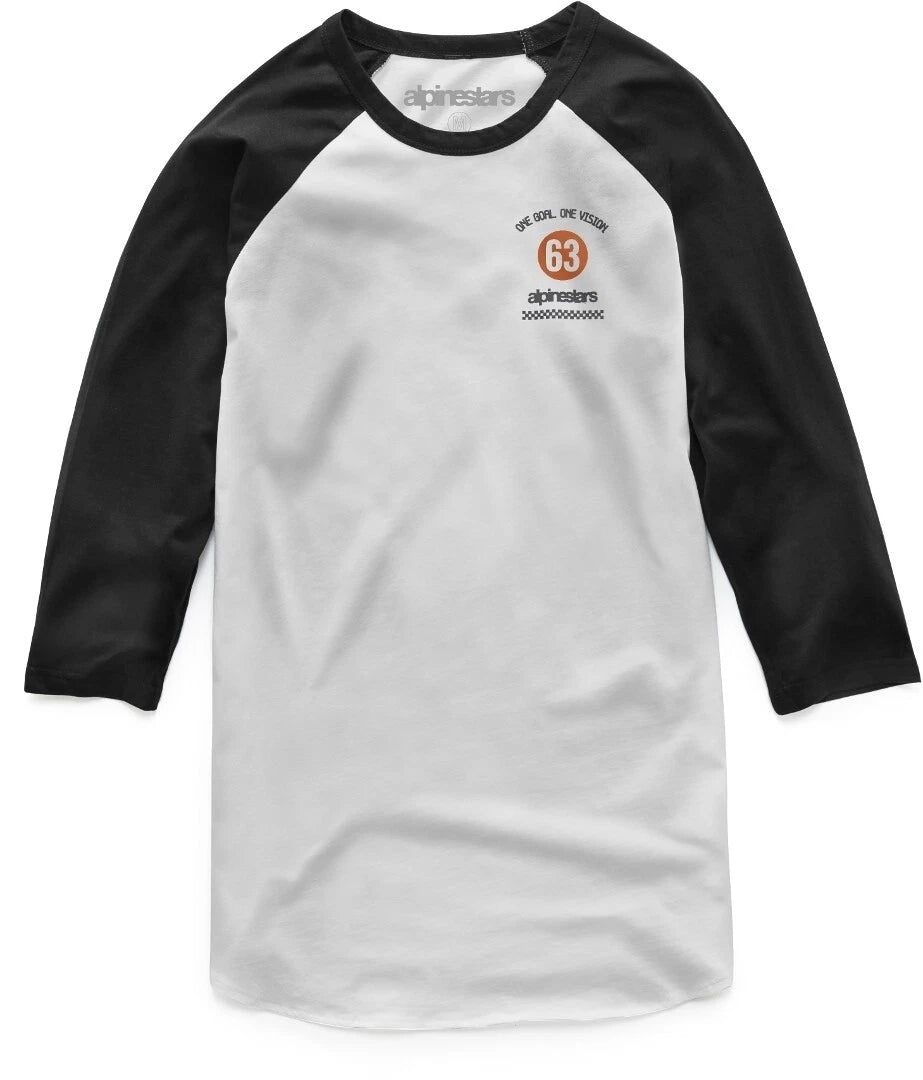 Alpinestars Prime premium tee White/Black 3/4 sleeve T-Shirt Casual Wear